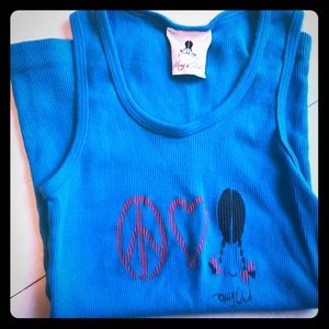 Honey Child Peace & Love tanktop. Sz 8. New.